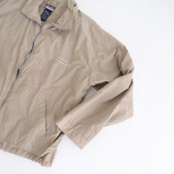Vintage Bum Equipment Tan Zip  Up Spring Jacket Size Large - Picture 5 of 11